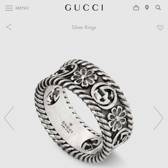 gucci interlocking flower ring